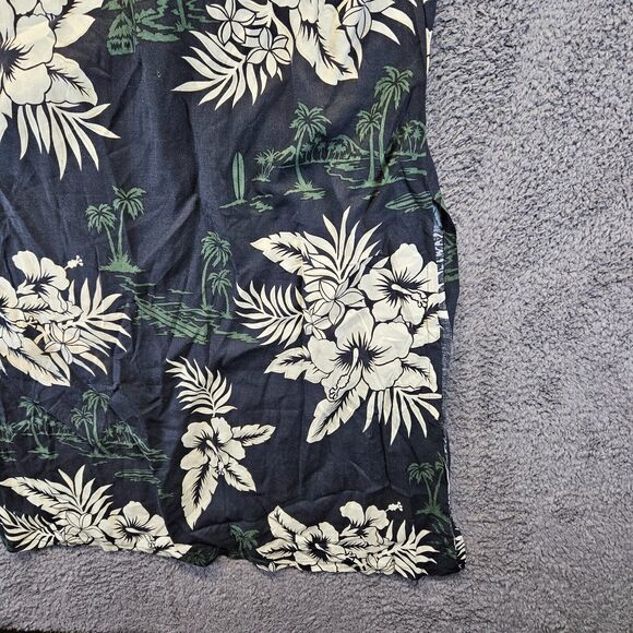 Hawaiian Reserve‎ Collection Dress Womens Medium Black Floral Short Sleeve - Picture 3 of 11